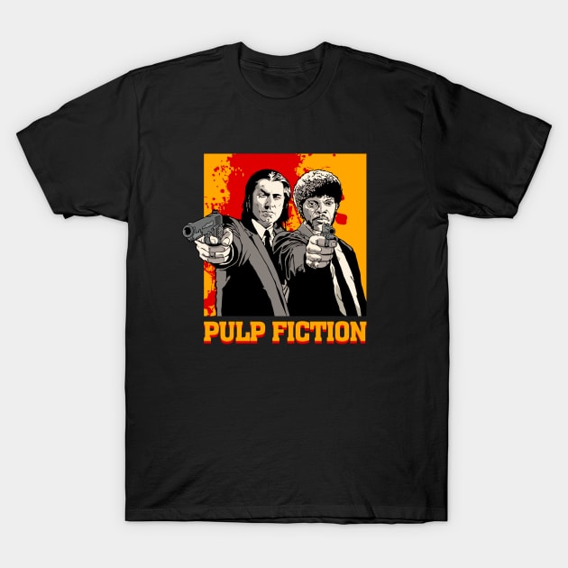 John Travolta Samuel L. Jackson pulp fiction T-Shirt by VizRad